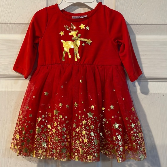 Christmas Dress size 6/9 Months - Picture 1 of 7